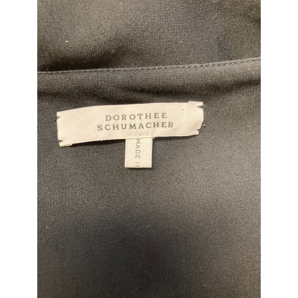 DOROTHEE SCHUMACHER Black Crossover Straps Sleeveless A-Line Midi Dress Size L - Picture 3 of 4